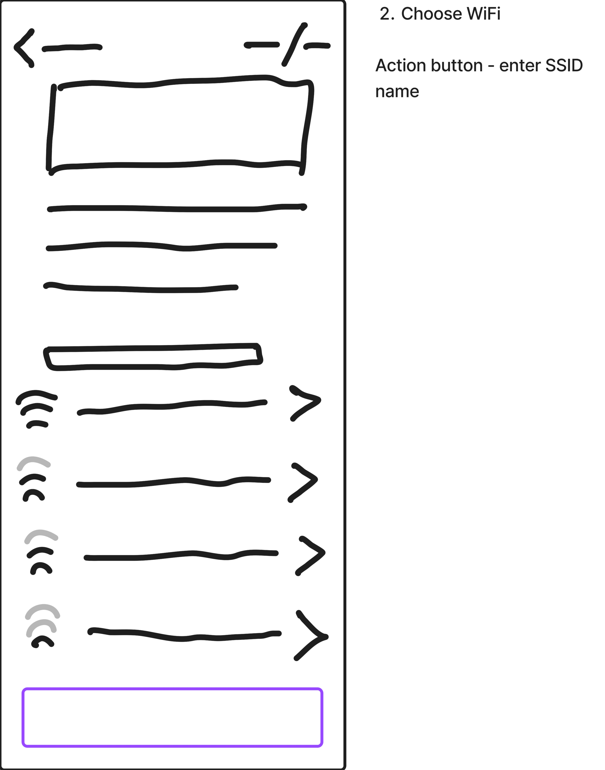 Sketch — WiFi step with edge cases
